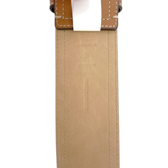 POLO RALPH LAUREN Elongated-Buckle Leather Belt in Cuoio & Silver S main image 2